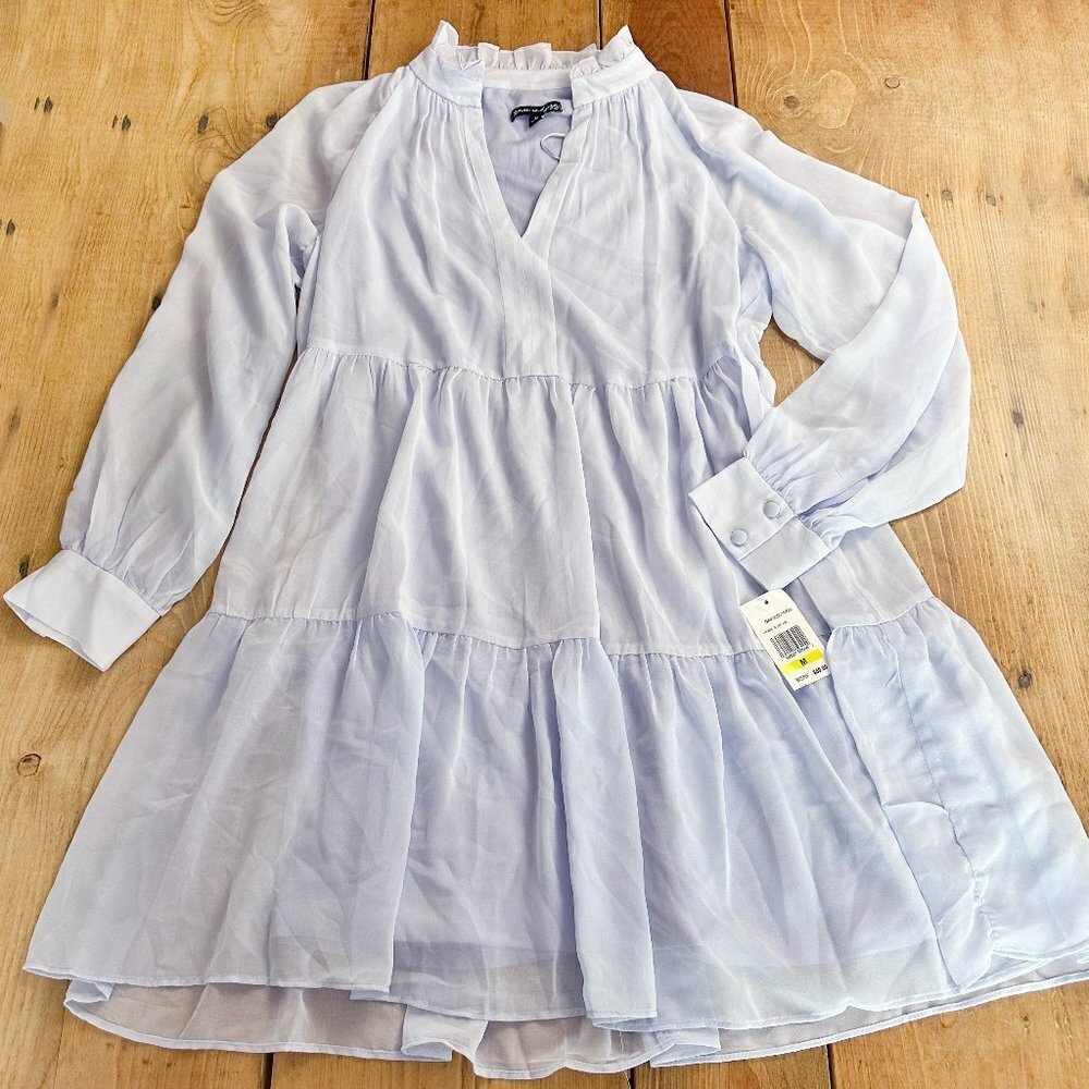 Sam and Jess Pearl Blue Tiered‎ Dress NWT M